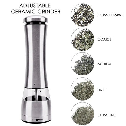 Stainless Steel Automatic Salt and Pepper Grinder Tool