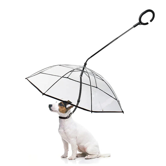 NAMSAN Dog Umbrella for Small-Medium Dogs Pet Umbrella with Adjustable Leash Rain/Snow Walking Doggy Umbralla C-Shape Handle Angle Adjustable