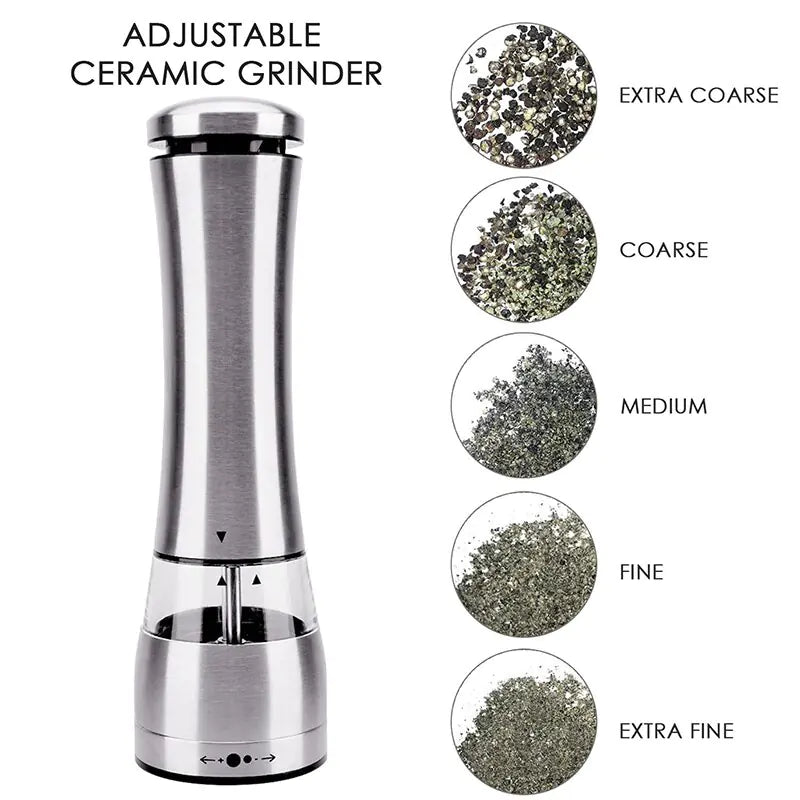 Stainless Steel Automatic Salt and Pepper Grinder Tool